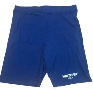 White Fox Offstage ribbed bike shorts Space Navy blue Large